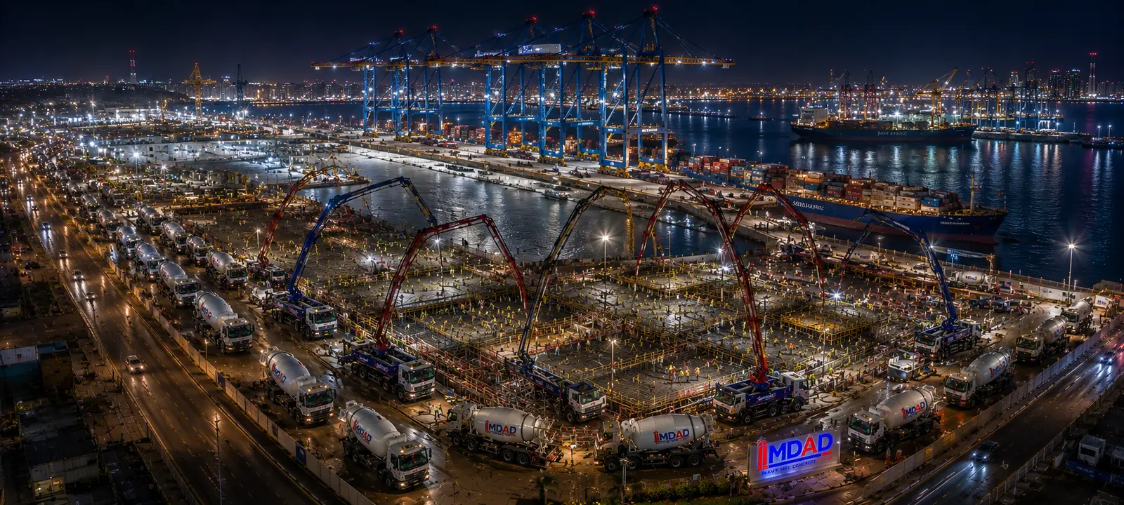 Night infrastructure construction