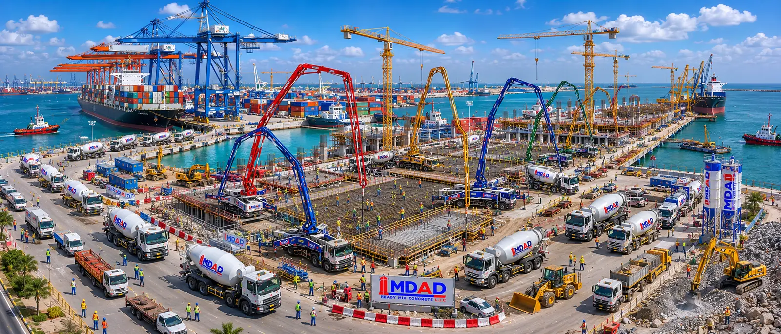 Port-side concrete operations
